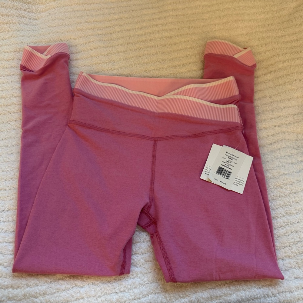 Beyond Yoga Pink and Light Pink High-Waist Leggings